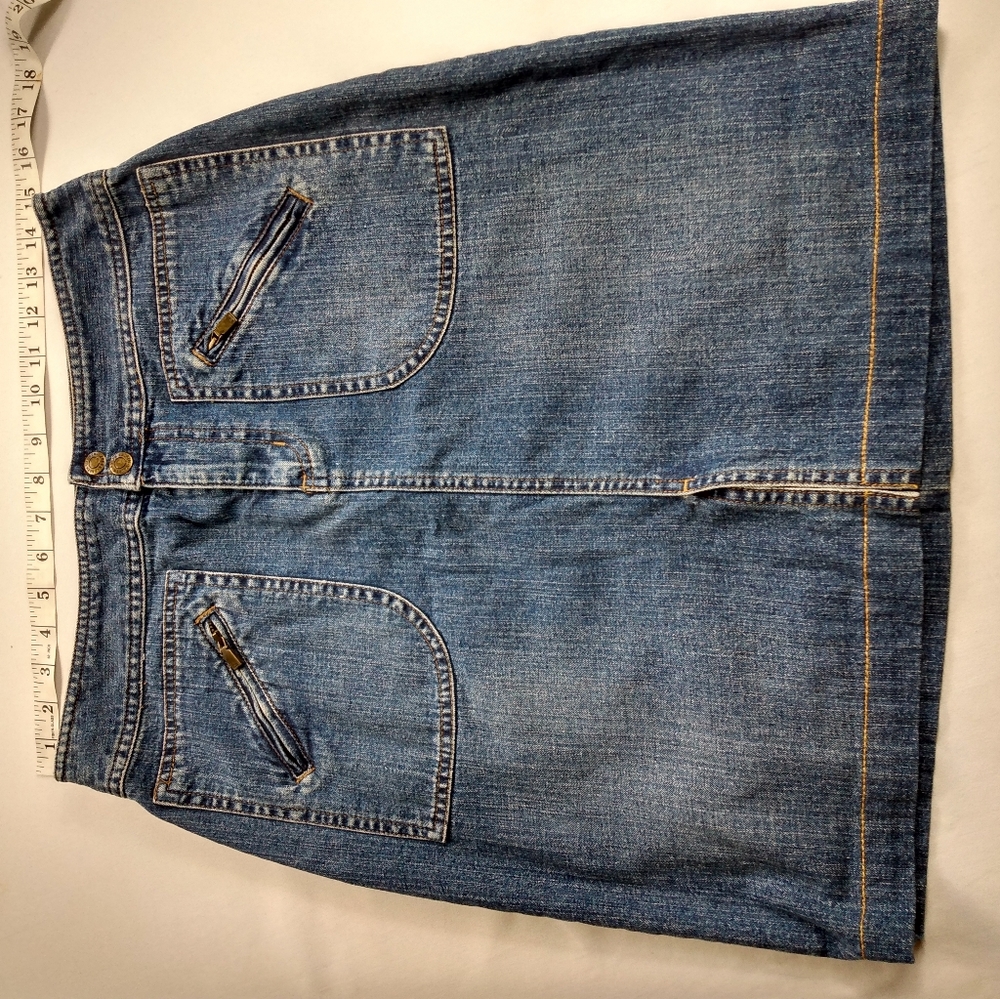 Lauren Jean Co. Ralph Lauren Denim Skirt 6 - Picture 3 of 5